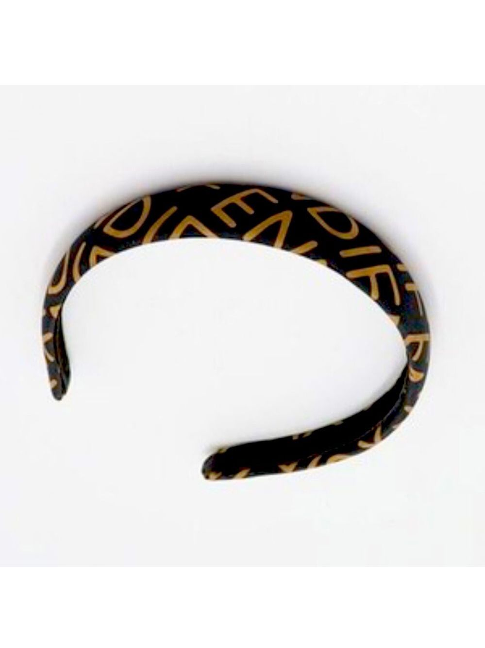 Fendi Black and Tan Patterned Headband